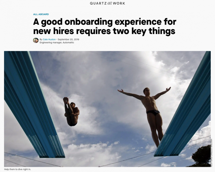 A good onboarding experience for new hires requires two key things